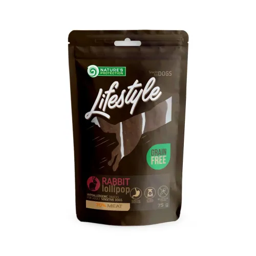 Ласощі для собак Nature's Protection Lifestyle Dog Snacks Rabbit Lollipop 75 г 1