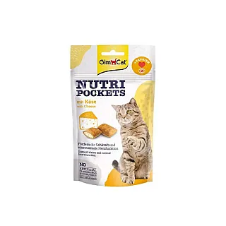 Вітамінні ласощі для котів GimCat Nutri Pockets Сир + Таурин 60 г (для очей та серця)