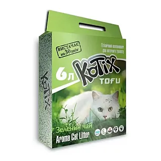 Гранульований наповнювач Kotix Tofu Green Tea з ароматом зеленого чаю 6 л