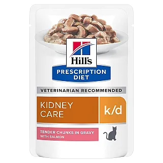 Лікувальні консерви Hills Prescription Diet k/d Kidney Care Salmon для підтримки функцій нирок у котів 85 г