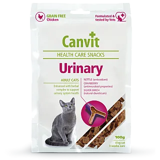Ласощі для кішок Canvit Urinary Snack профілактика інфекцій сечовивідних шляхів 100г
