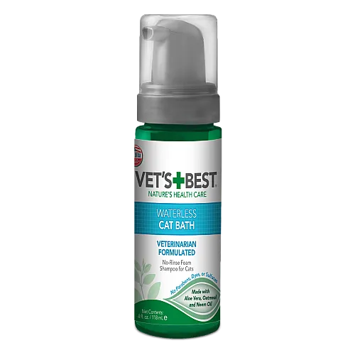 Миюча піна Vets Best Waterless Cat Bath експрес-чищення без води для котів, 118 мл 1
