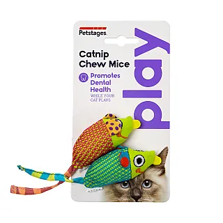Іграшка для кішок Petstages Catnip Chew Mice Dental Health Мишки з котячою м'ятою кольорові