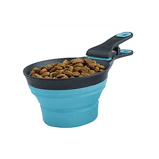 Мірний стакан Dexas KlipScoop на кліпсі, для собак і котів, блакитний, 240 мл