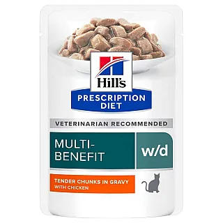 Лікувальні консерви для кішок при цукровому діабеті Hill's Prescription Diet w/d Multi-Benefit Cat з куркою 85 г
