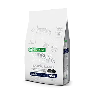 Cухий корм для дорослих собак всіх порід з чорним забарвленням шерсті Nature's Protection Superior Care Dark Coat Adult 1.5 кг