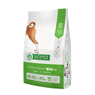 Сухий корм для дорослих спортивних, мисливських та службових собак Nature's Protection Active Sport Adult All Breeds 4кг