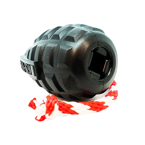 Міцна іграшка для ласощів з канатом USA-K9 - Grenade, black M 2