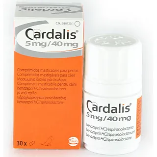 Ceva Cardalis (Кардаліс) для лікування серцевої недостатності у собак 5 мг/40 мг, 30 табл