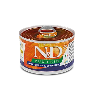 Вологий корм Farmina N&D Grain Pumpkin Lamb Adult Mini для собак дрібних порід, гарбуз/ягня/чорниця, 140 г