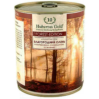 Hubertus Gold Forest Edition Консерви для собак Благородний олень з пастернаком,смородиною та зеленню 800г
