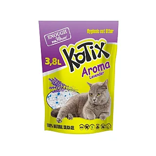 Kotix силікагелевий наповнювач для котячого туалету з ароматом лаванди 3,8л
