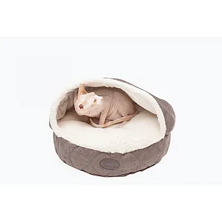 Лежак-нірка Harley&Cho Cover Brown S коти/собаки (50 см діаметр)