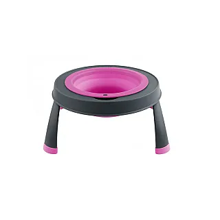 Миска Dexas Single Elevated Feeder на складній підставці,одинарна, для собак та кішок, пурпурова, 360 мл