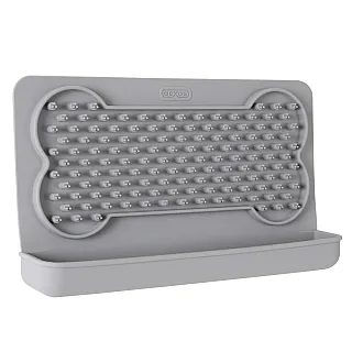 Килимок силіконовий для ласощів лизання горизонтальний (світло сірий) DEXAS