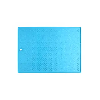 Килимок DEXAS антиковзний Гріппмат під миски-великий 60x43см блакитний