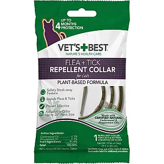 Vets Best Flea & Tick Repellent Collar For Cats нашийник від бліх та кліщів для котів, 60 см
