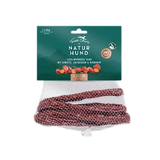 Ковбаски м'ясні для собак натуральні Lieblingswurst Naturhund Terra canis Яловичина 145 г