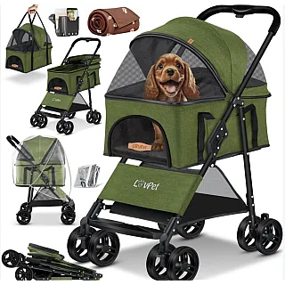 Візок для собак LovPet - Pet Buggy 2in1, Khaki