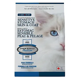 Oven-Baked Tradition Skin & Stomach повністю збалансований беззерновий сухий корм для кішок зі свіжого м'яса риби 4.54 кг