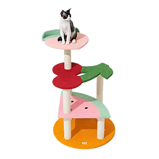 Кігтеточка для котів Vetreska Cat Climber фруктове божевілля Д-65*Ш-65*В-102 см
