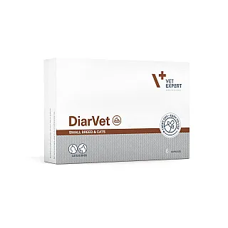 Ветерінарні капсули для малих порід собак та котів Vet Expert DiarVet Twist Off проти діареї 6 капсул