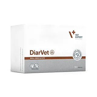 Ветерінарні капсули для малих порід собак та котів Vet Expert DiarVet Twist Off проти діареї 30 капсул
