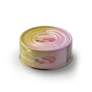 Вологий корм для котиків FAMOUSSE Terra Felis 80 г Кролик та індичка