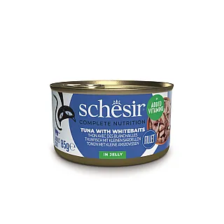 Консерви для кішок Schesir Cat Tuna Whitebait тунець з анчоусами у желе 85 г