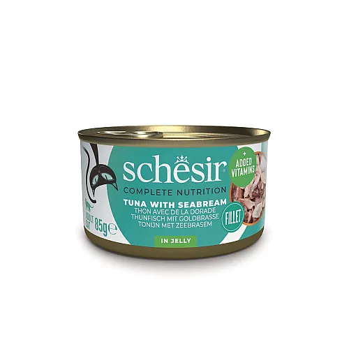 Консерви для кішок Schesir Cat Tuna with Sea Bream тунець з дорадою в желе 85г 1