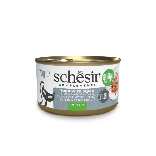 Консерви для кішок Schesir Cat Tuna with Squids з тунцем та кальмаром у желе 85г 1