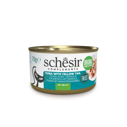 Консерви для кішок Schesir Cat Tuna with Yellow Tail з жовтохвосним тунцем в желе 70 г 1
