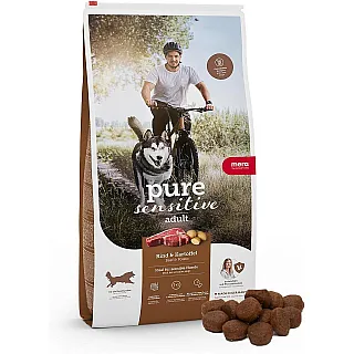 Сухий корм Mera Pure Sensitive Adult Rind&Kartoffel для дорослих собак, з яловичиною та картоплею, 4 кг
