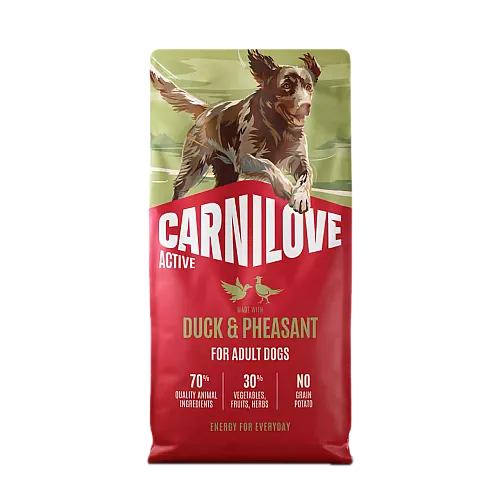 Корм сухий Carnilove Active Duck & Pheasant для собак качка і фазан 1,5 кг 1