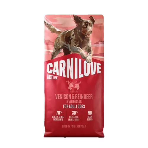 Корм сухий Carnilove Active Venison & Reindeer & Wild Boar Active Adults для активних собак оленина і дикий кабан 1,5 кг 1