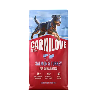 Корм сухий Carnilove Active Salmon & Turkey Small Breed для собак малих порід лосось та індичка 1,5 кг