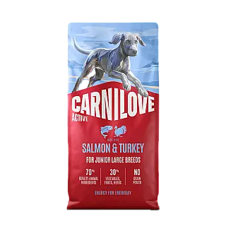 Корм сухий Carnilove Active Salmon & Turkey Junior Large Breed для молодих собак великих порід лосось і індичка 12 кг