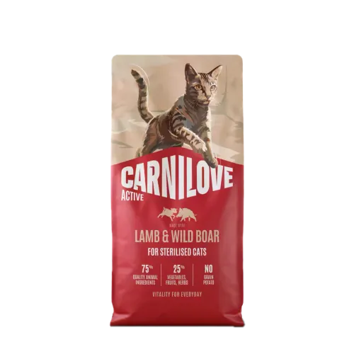 Корм сухий Carnilove Active Lamb & Wild Boar Sterilised для стерилізованих котів ягня та дикий кабан 2 кг 1