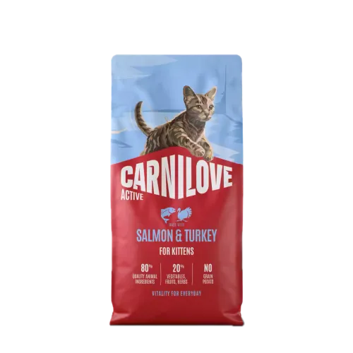 Корм сухий Carnilove Active Salmon&Turkey Kitten для кошенят лосось і індичка 2 кг 1