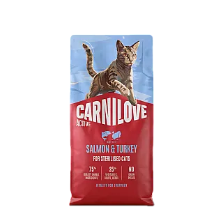 Корм сухий Carnilove Active Salmon & Turkey Sterilised для стерилізованих котів лосось та індичка 400 г