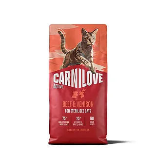 Сухий корм Carnilove Active Beef & Venison Sterilised для стерилізованих кішок із яловичиною й олениною, 2 кг