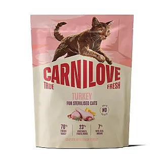 Корм сухий Carnilove True Fresh Turkey Sterilised для стерилізованих котів індичка 400 г