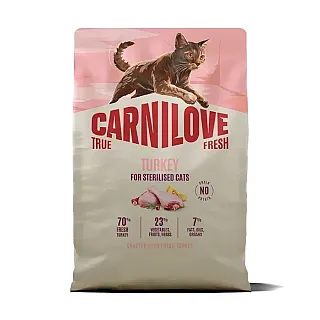 Сухий корм Carnilove True Fresh Turkey Sterilised для стерилізованих кішок з індичкою, 2 кг