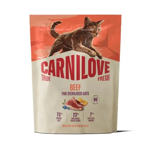 Корм сухий Carnilove True Fresh Beef Sterilised для стерилізованих котів яловичина 400 г 1