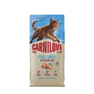 Корм сухий Carnilove True Fresh Fish & Turkey Sterilised для стерилізованих котів риба та індичка 2 кг