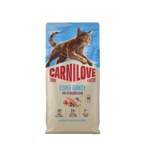 Корм сухий Carnilove True Fresh Fish & Turkey Sterilised для стерилізованих котів риба та індичка 2 кг 1