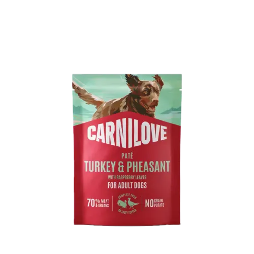 Корм вологий Carnilove Turkey & Pheasant with Raspberry Leaves для собак паштет індичка і фазан з листям малини 300 г 1