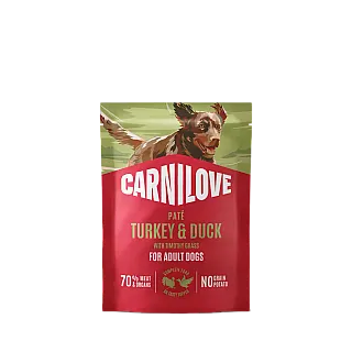 Корм вологий Carnilove Turkey & Duck with Timothy Grass для собак паштет індичка і качка з тимофіївкою 300 г
