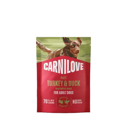 Корм вологий Carnilove Turkey & Duck with Timothy Grass для собак паштет індичка і качка з тимофіївкою 300 г 1