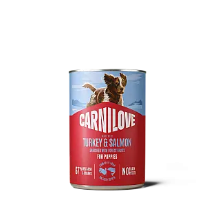 Корм вологий Carnilove Salmon & Turkey для цуценят паштет лосось та індичка 400 г